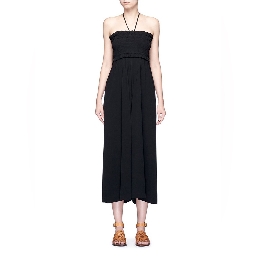 Apiece Apart Ute Lake Quilted Halter‎ Neck Jumpsuit in Black size 2